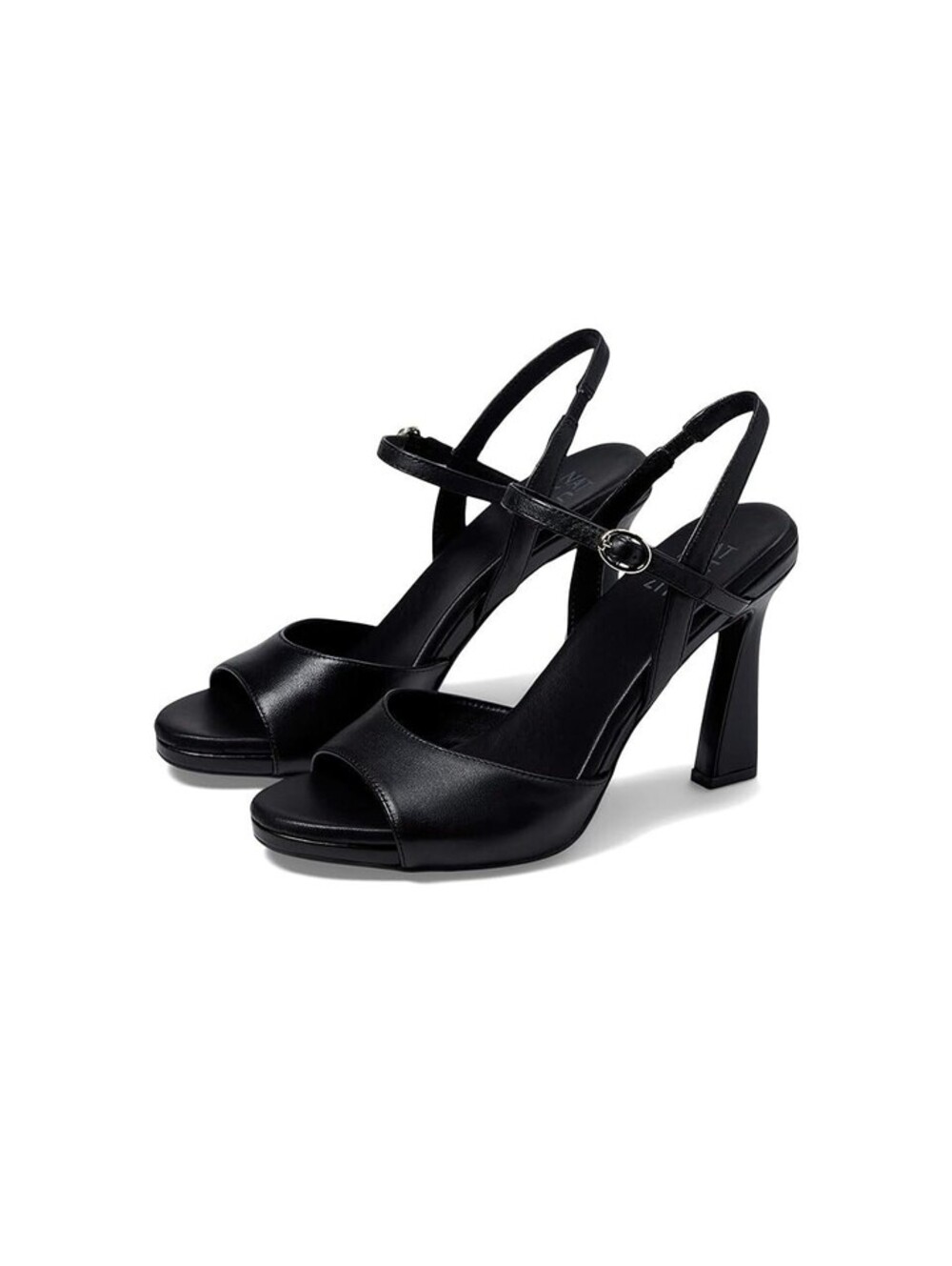 148$ Naturalizer Lala Ankle Strap Dress Sandals Women's Size 8W US Black